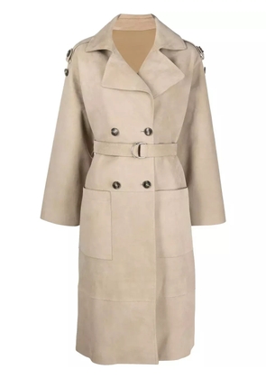 Yves Salomon belted-waist trench coat - Neutrals