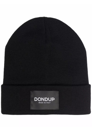 DONDUP logo patch beanie - Black