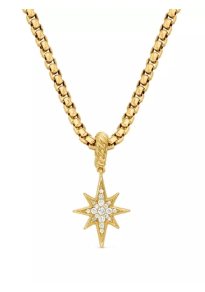 David Yurman 18kt yellow gold North Star amulet diamond pendant (15mm)