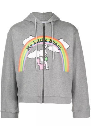 Natasha Zinko My Little Bunny graphic-print hoodie - Grey