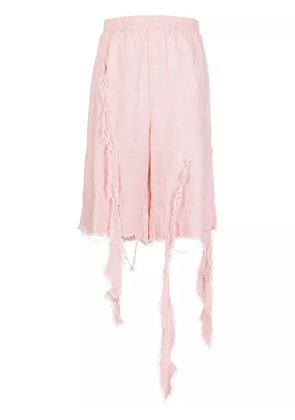 Natasha Zinko ripped hemp shorts - Pink