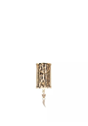 Roberto Cavalli small Tiger Tooth shoulder bag - Gold