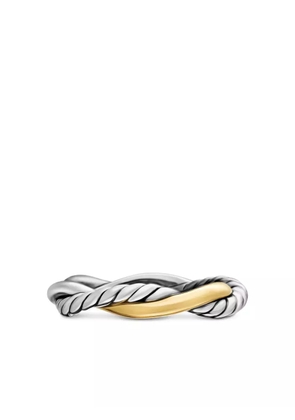 David Yurman 14kt yellow gold Petite Infinity band ring (4mm) - Silver