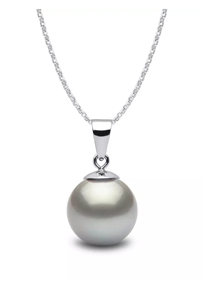 Yoko London 18kt white gold Classic 9mm grey Tahitian Pearl pendant necklace - Silver