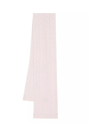 N.Peal cable-knit cashmere scarf - Pink