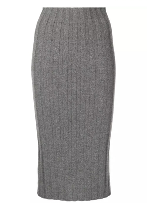 Cashmere In Love Lenny chunky-knit skirt - Grey