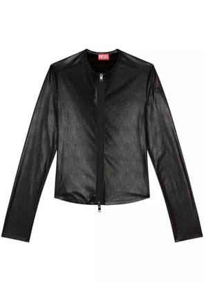 Diesel S-Nes faux-leather zip-up top - Black