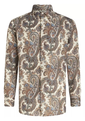 ETRO paisley-print cotton shirt - Neutrals