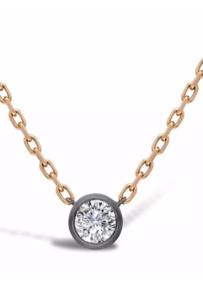 Pragnell 18kt rose gold and white gold Legacy old cut diamond pendant necklace - Pink