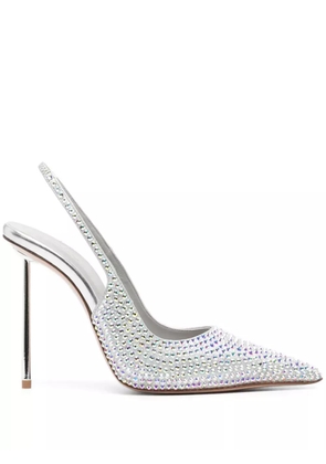 Le Silla Bella 115mm crystal-embellished pumps - Silver