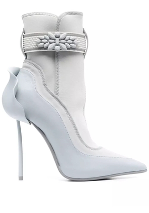 Le Silla Snorkeling 120mm gem-embellished ankle boots - Blue