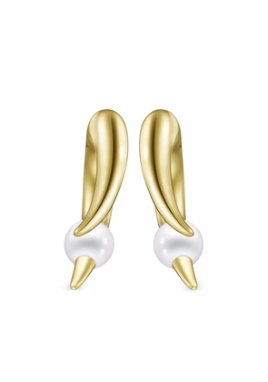 TASAKI 18kt yellow gold Collection Line Danger Horn Plus earrings