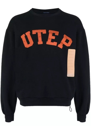 4SDESIGNS UTEP-print cotton sweatshirt - Blue