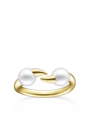 TASAKI 18kt yellow gold Collection Line Danger Fang pearl ring