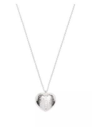 DOWER AND HALL Heart Lumiere locket necklace - Silver