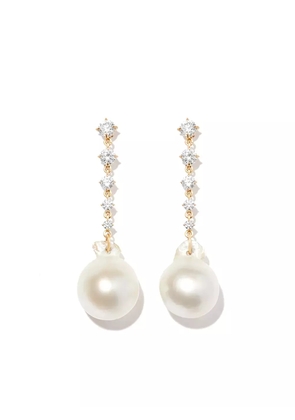 Lizzie Mandler Fine Jewelry 18kt yellow gold Éclat pearl and diamond earring