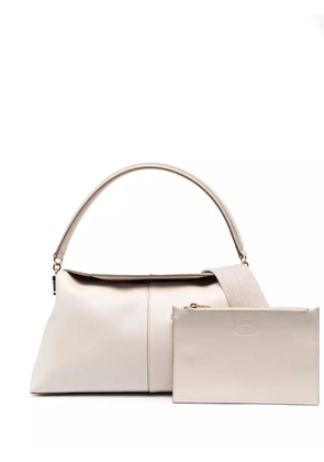 Tod's T Case logo-plaque shoulder bag - Neutrals