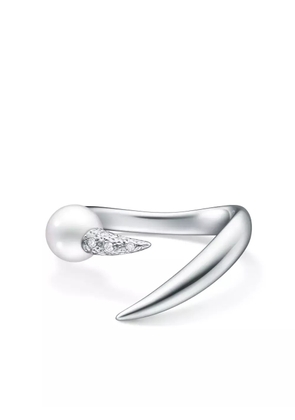 TASAKI 18kt white gold Collection Line Danger Horn ring - Silver