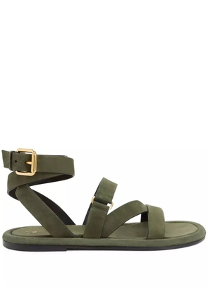 Giuseppe Zanotti Aymon buckled suede sandals - Green