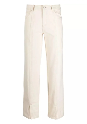 AERON Curl slit-detail straight-leg jeans - Neutrals