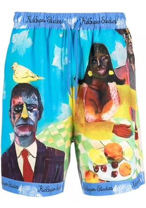 KidSuper graphic-print shorts - Blue