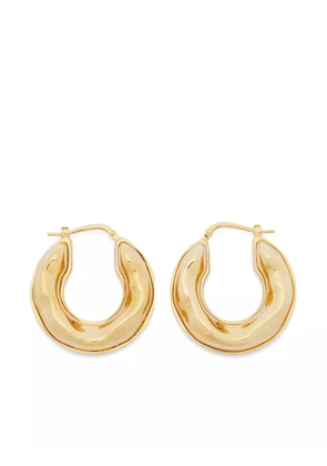 Jil Sander sculpted hoop earrings - Yellow