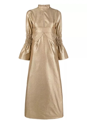 DESTREE Keith metallic-finish midi dress - Gold