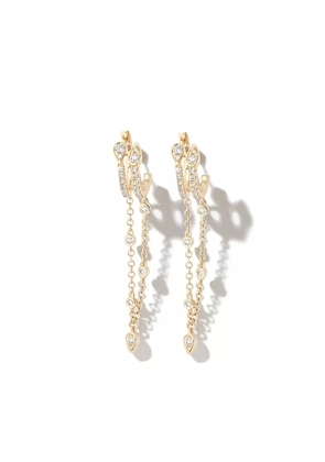 SHAY 18K yellow gold diamond hoop earrings