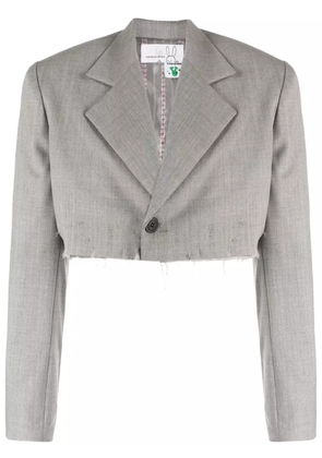Natasha Zinko peak-lapels cropped blazer - Grey