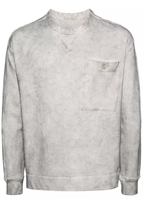 Ten C printed cotton sweatshirt - Grey