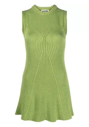 Jil Sander sleeveless ribbed-knit top - Green