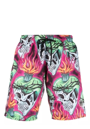 Philipp Plein Love Tattoo swim shorts - Black