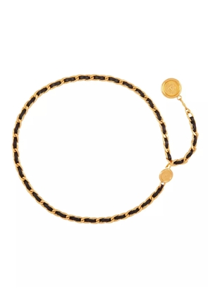 CHANEL Pre-Owned 1994 Medallion chain belt - Black