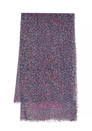 Louis Vuitton Pre-Owned cheetah print scarf - Blue