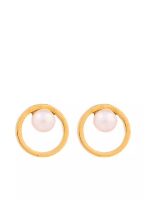 Susan Caplan Vintage 1980s Rediscovered faux pearl-embellished earrings - Gold