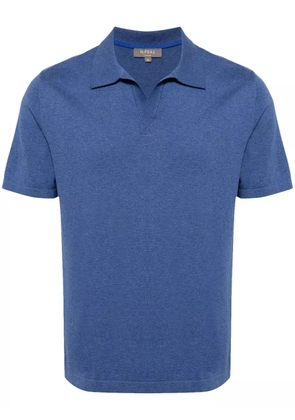 N.Peal fine-knit polo shirt - Blue