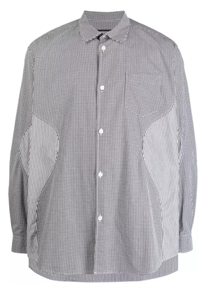 Undercover mixed-print cotton shirt - Brown