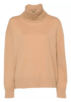 Fabiana Filippi sequin-embellished knitted jumper - Neutrals