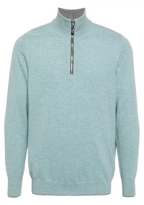 N.Peal Carnaby half-zip cardigan - Blue