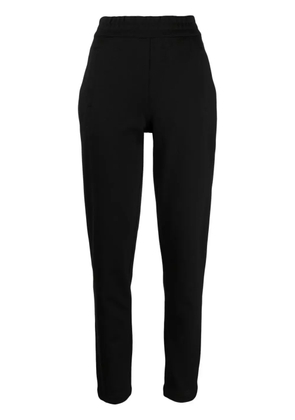 Emporio Armani logo-appliqué high-waist track pants - Black