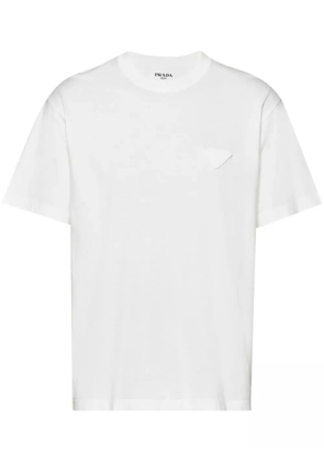 Prada triangle-logo cotton T-shirt - White