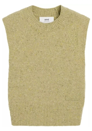 AMI Paris logo-embroidered vest - Green