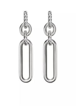 David Yurman sterling silver Lexington Double Link drop earrings