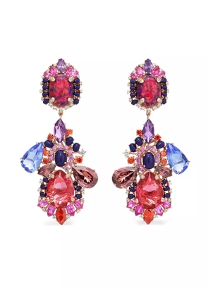 Anabela Chan 18kt rose gold multi-stone chandelier earrings - Pink