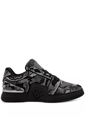 Philipp Plein Crystal Royal Street embossed-logo sneakers - Black