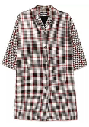 Dolce & Gabbana Pre-Owned Dolce & Gabbana Herringbone 3/4 Sleeve Coat - Black