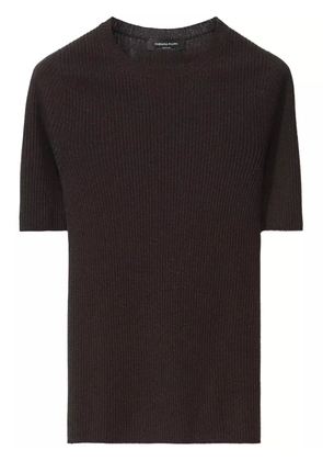 Fabiana Filippi ribbed-knit t-shirt - Brown