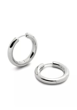 Monica Vinader Medium Essentials Click tube hoop earrings - Silver