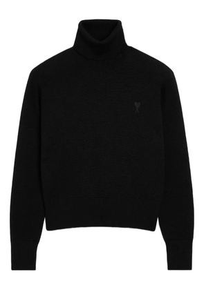 AMI Paris Ami De Coeur wool turtle-neck sweater - Black
