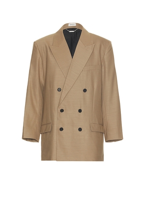 SIMKHAI George Oversized Double Breasted Jacket in Nude. Size L. Also in XL/1X.